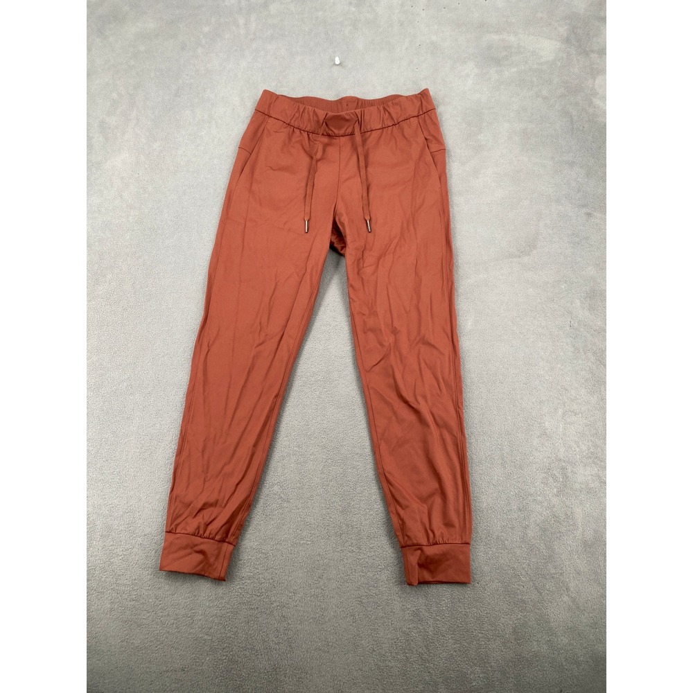 CRZ YOGA Womens Lightweight Jogger Pants Rust Orange Size S Small Activewear